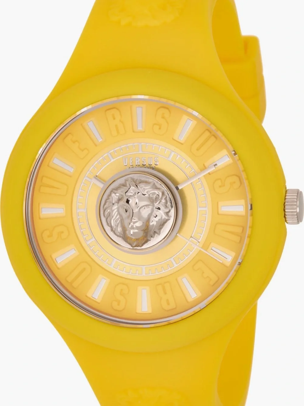 Versus Versace Unisex Yellow Silicone Lion Watch and Coin Pouch Set - Picture 2 of 9